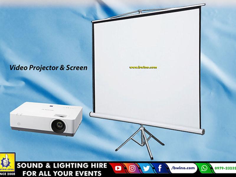 Video Projector & Screen For Hire